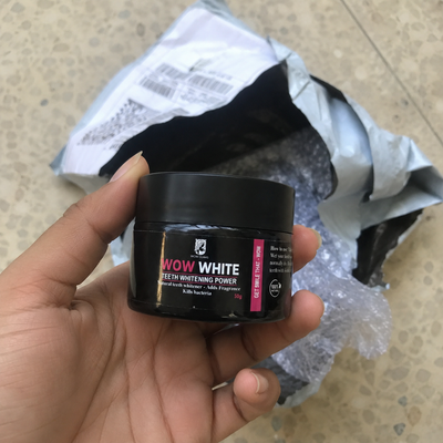 Customer review photo for WOW WHITE Teeth Whitening Powder | Activated Charcoal Powder