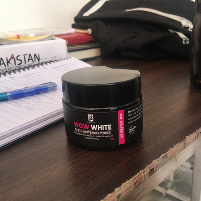 Customer review photo for WOW WHITE Teeth Whitening Powder | Activated Charcoal Powder