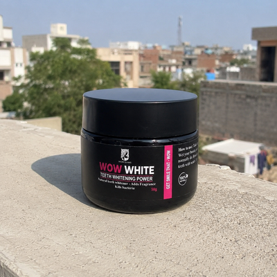 Customer review photo for WOW WHITE Teeth Whitening Powder | Activated Charcoal Powder