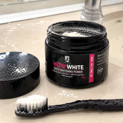 Customer review photo for WOW WHITE Teeth Whitening Powder | Activated Charcoal Powder