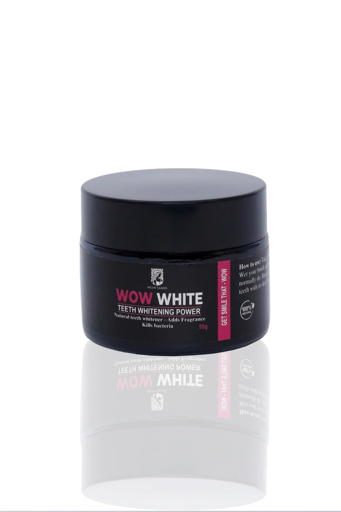 WOW WHITE Teeth Whitening Powder | Activated Charcoal Powder - Wow Glams