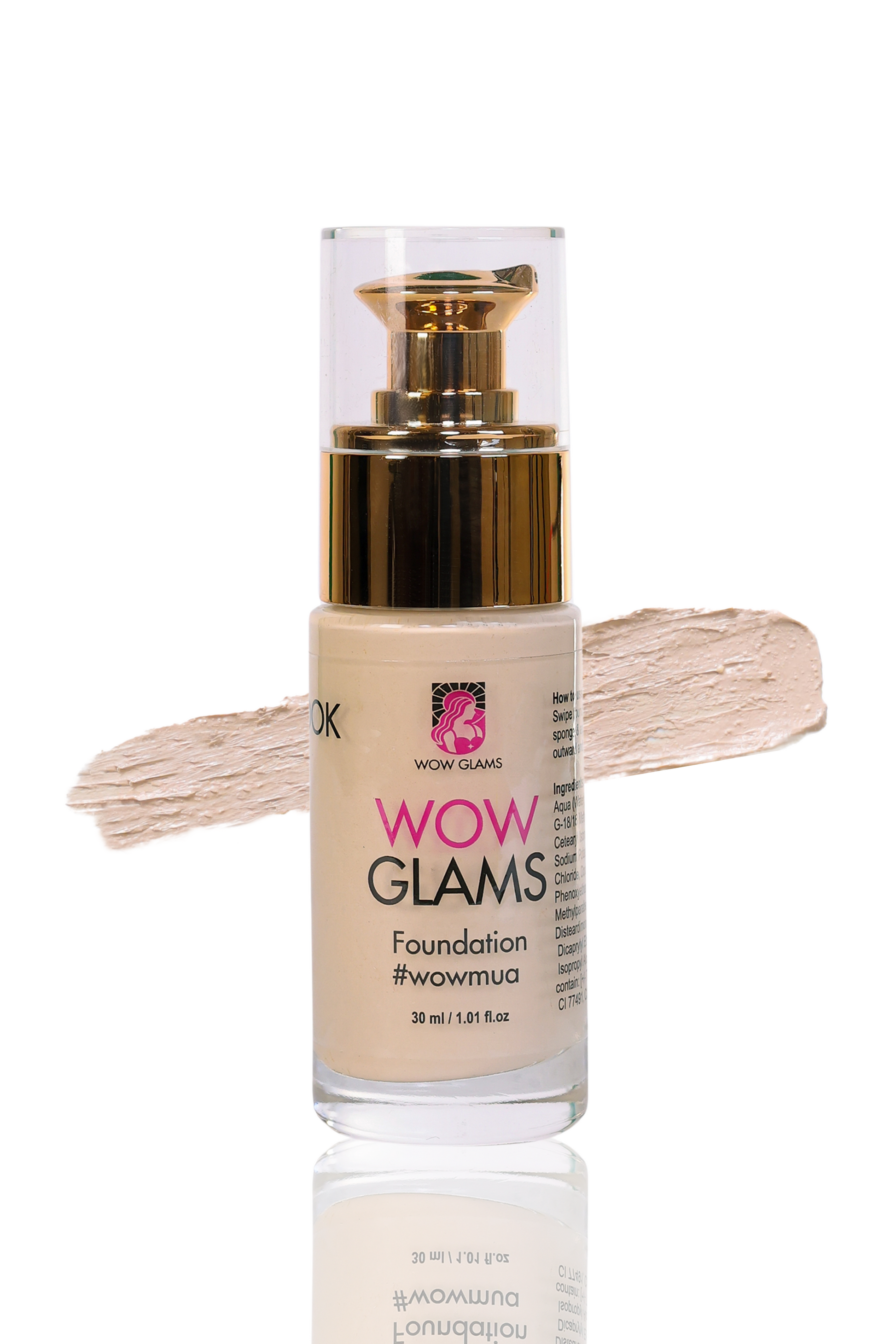 Wow Glams foundation makeup, best foundation, silk foundation, matte foundation, foundation shades, W1 Ivory Shade Foundation